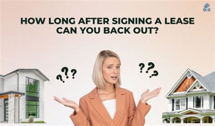 Can you back out of rental property?