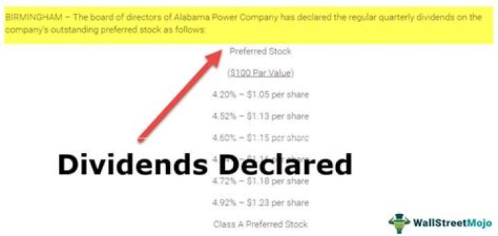 How do you calculate declared cash dividends?