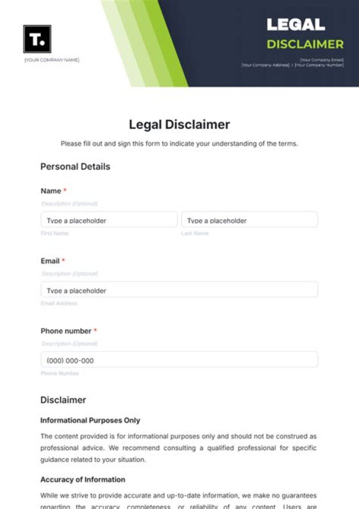 How do you write a disclaimer in legal opinion?