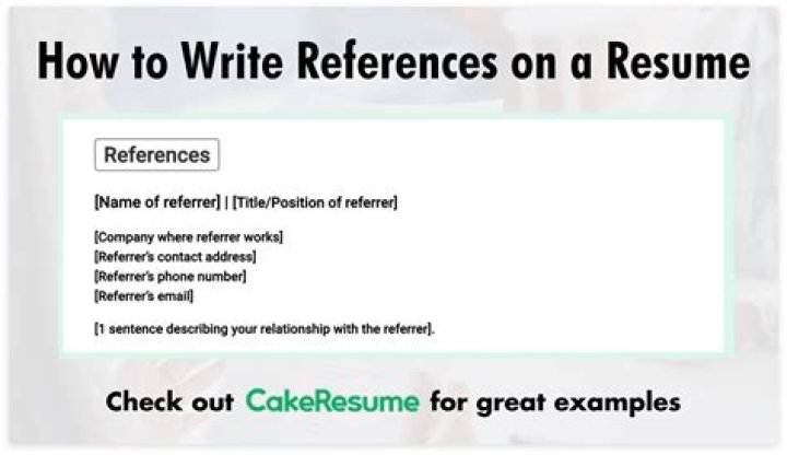 What should a written reference include?