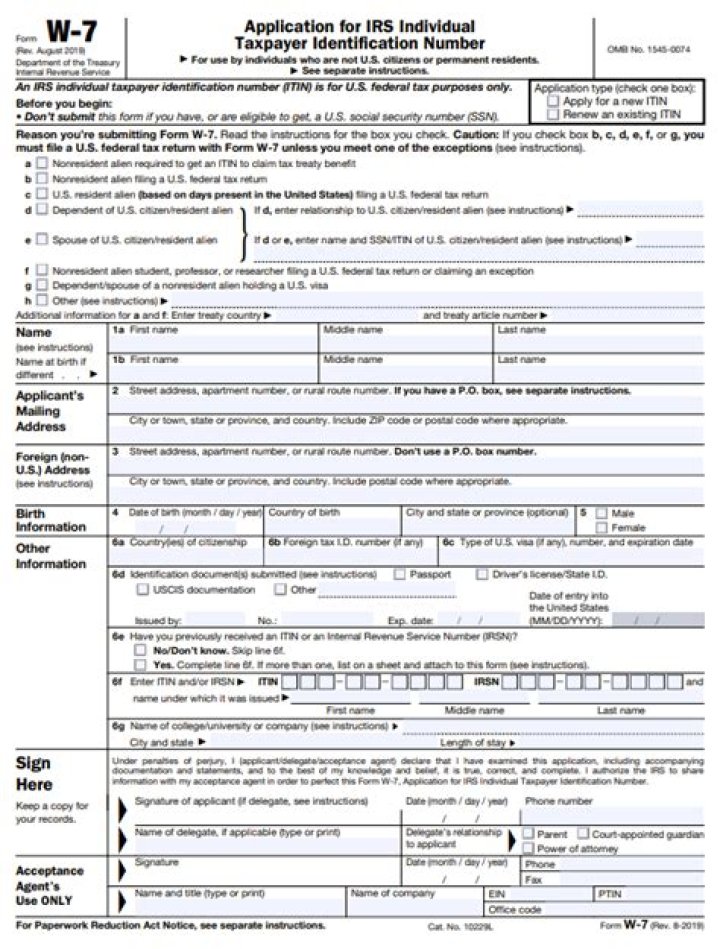 When should I file a w7?