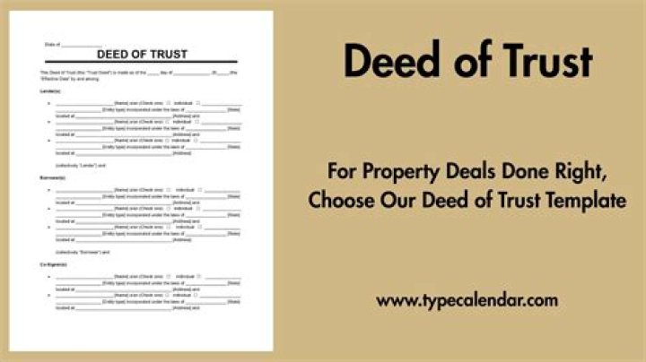 Who is listed on a deed of trust?